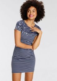 Kleid Kurzarm Streifen