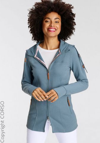 Sweatjacke Lg Form Kapuze