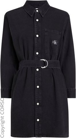 Kleid Belted Denim Shirt