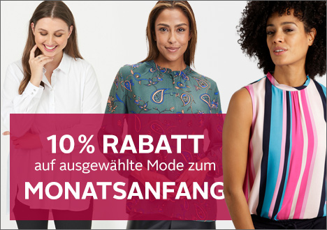 Rabatt auf Mode zum Monatsanfang